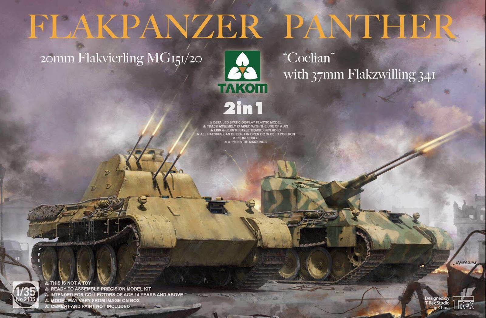 The Modelling News: Takom's 2 in 1: 1/35th scale Flakpanzer